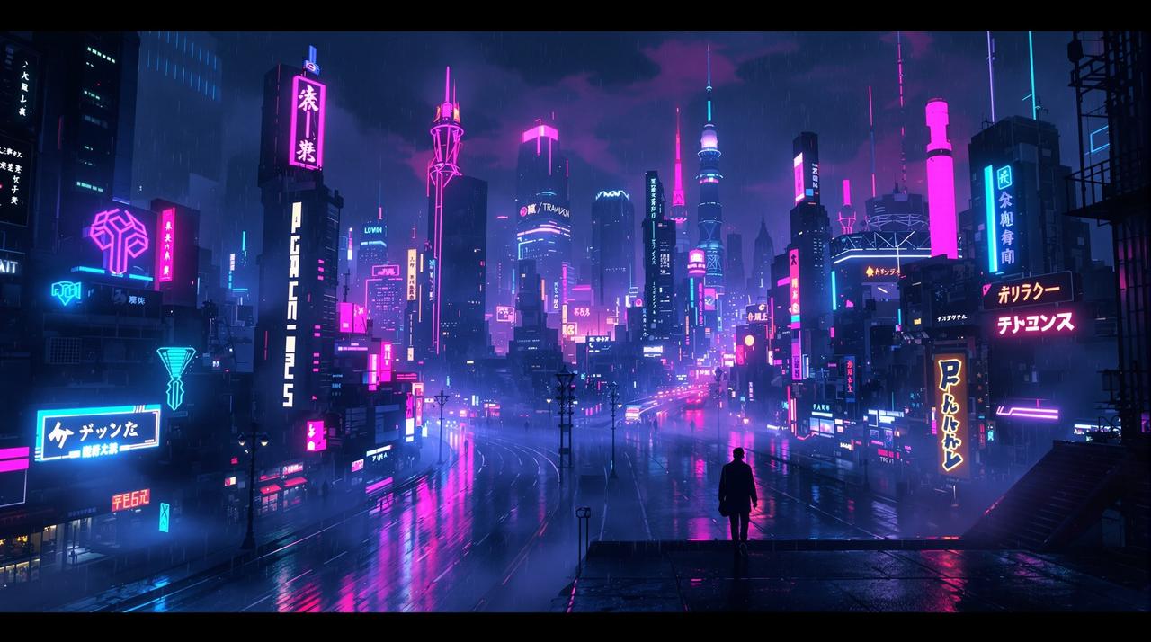 赛博朋克风格MV：夜城漫游